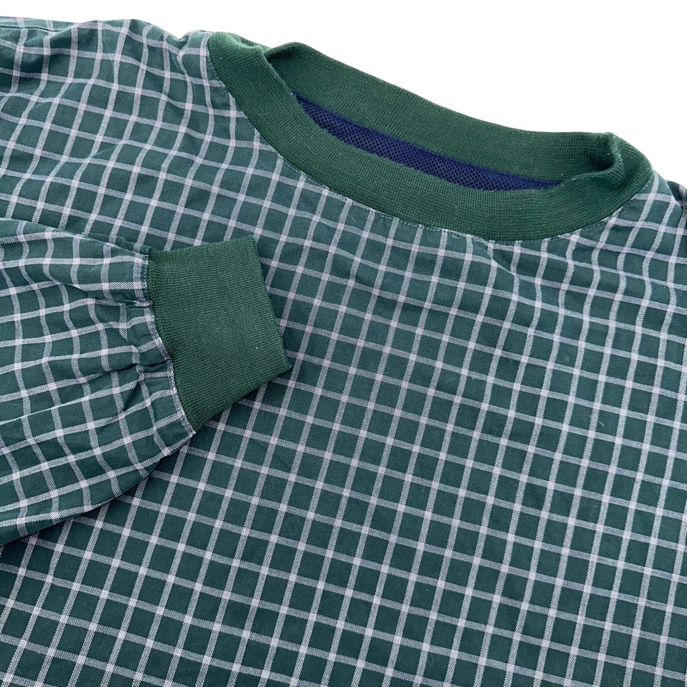 Vintage Polo Golf Ralph Lauren Men's Green Plaid Long Sleeve Pullover Shirt LG
